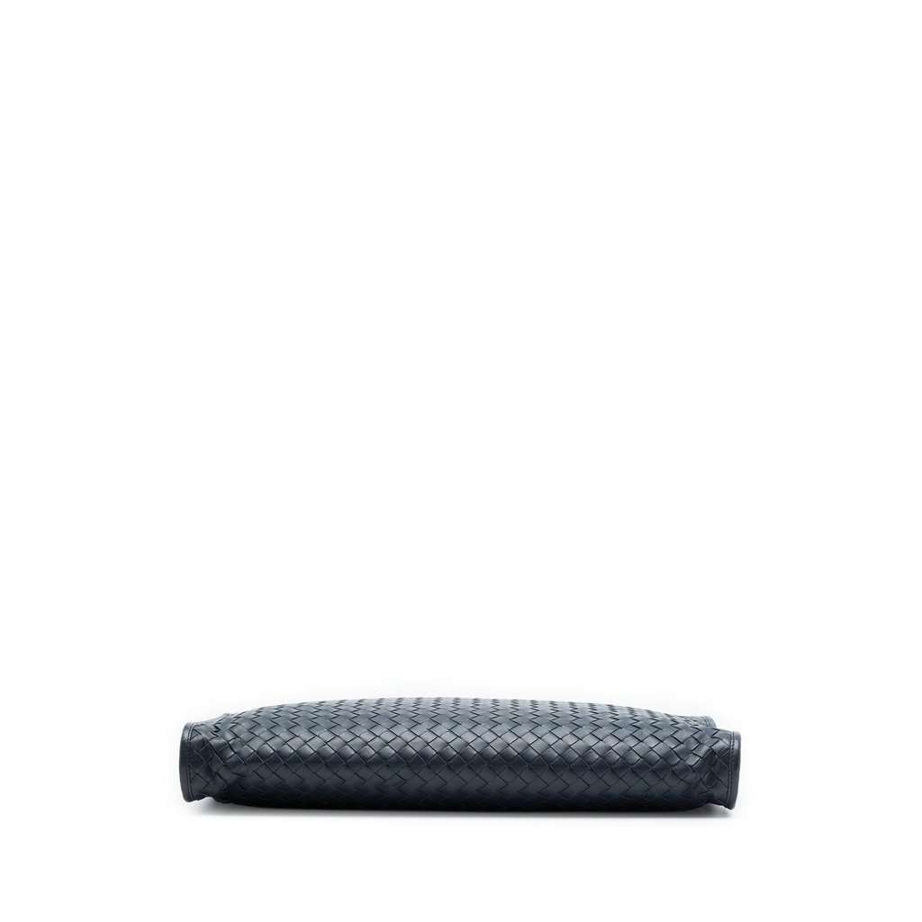 Bottega Veneta Nappa Intrecciato Business Bag Blue Leather Very good - Inside View