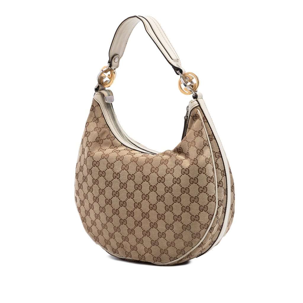 Gucci Medium GG Canvas Twins Hobo Beige Very good condition - Back View