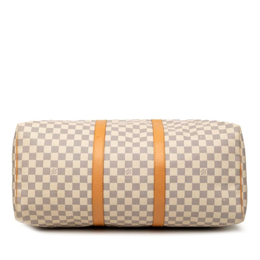 Louis Vuitton Damier Azur Keepall 50 White Very good condition - Inside View