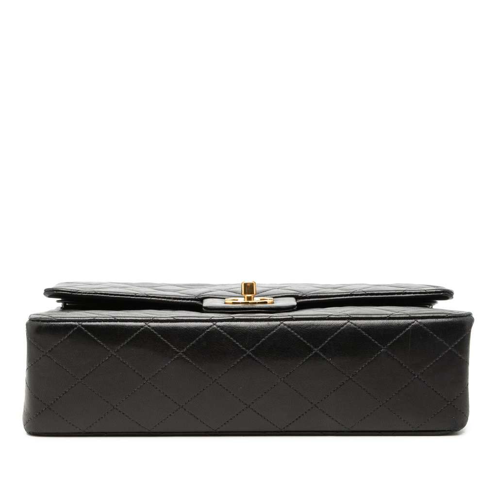 Chanel Medium Classic Lambskin Double Flap Black Leather Very good condition - Inside View