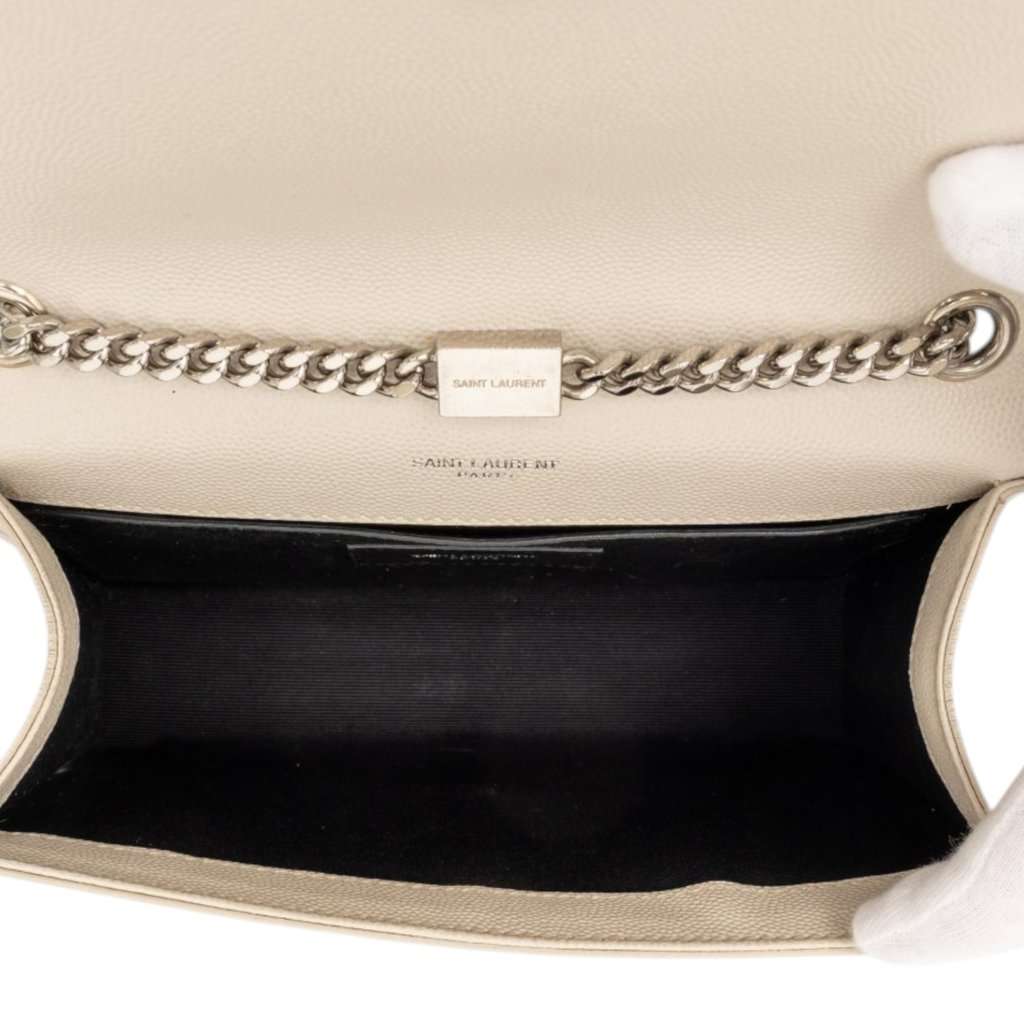 Saint Laurent Small Grain de Poudre Monogram Kate Tassel Crossbody Brown Leather Very good condition - Model View