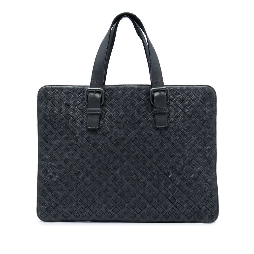 Bottega Veneta Nappa Intrecciato Stitched Briefcase MultiColor Leather Very good - Front View