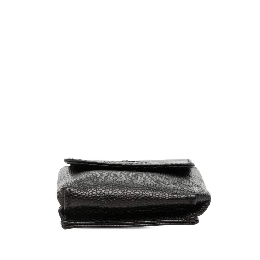 Chanel CC Caviar Cigarette Case Black Leather Very good condition - Inside View
