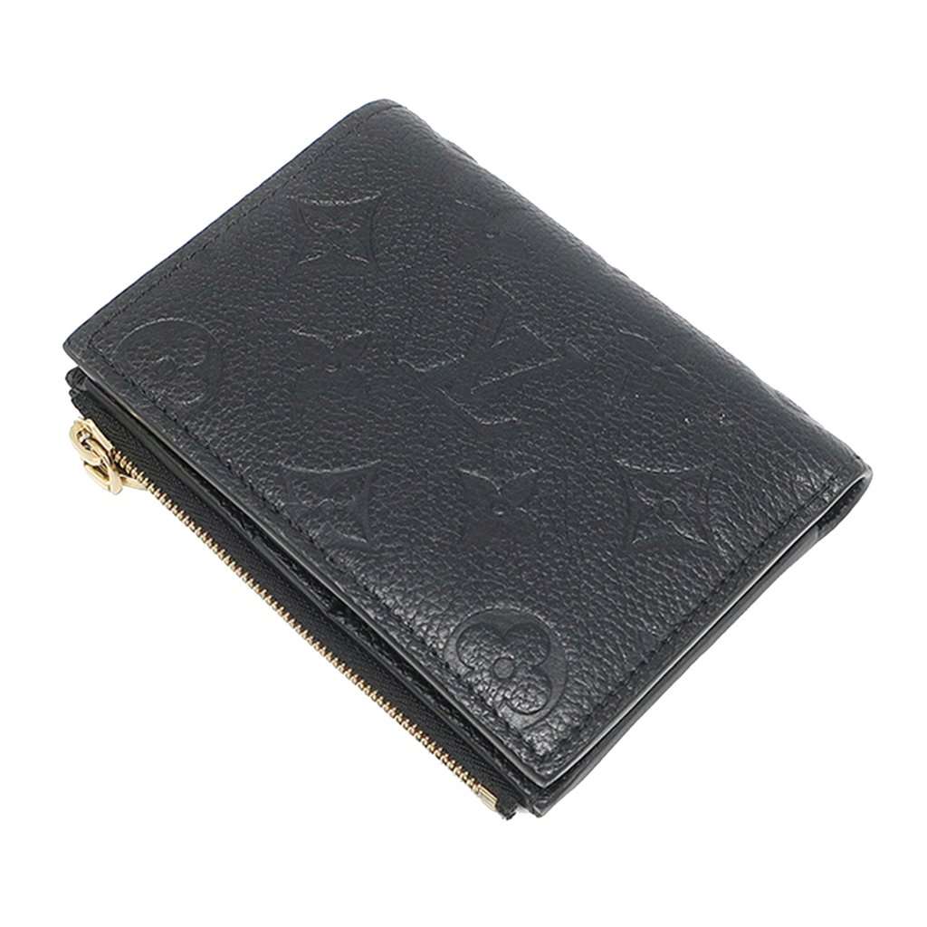 Louis Vuitton Monogram Empreinte Lisa Compact Wallet Black Leather Very good condition - Back View