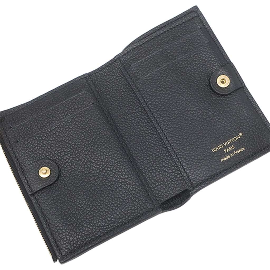 Louis Vuitton Monogram Empreinte Lisa Compact Wallet Black Leather Very good condition - Model View