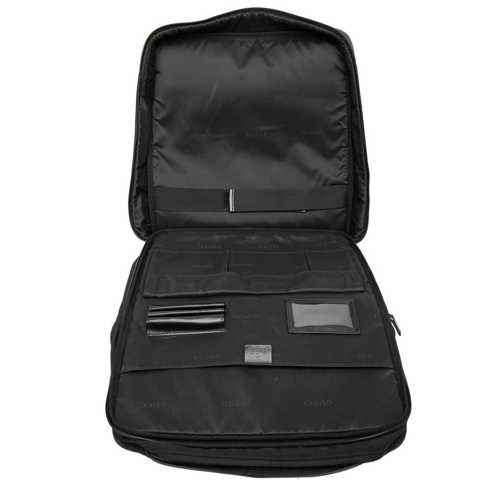 Gucci Nylon Double Buckle Backpack Black Very good condition - Model View