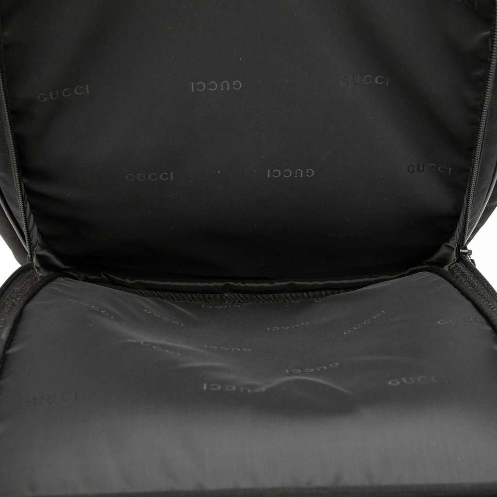 Gucci Nylon Double Buckle Backpack Black Very good condition - Box View