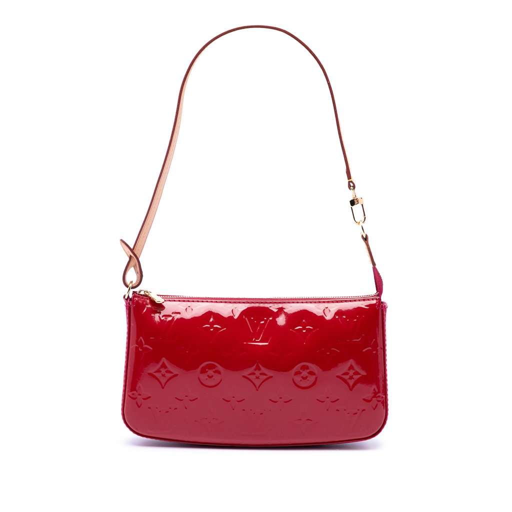 Louis Vuitton Monogram Vernis Pochette Accessoires Red Leather Very good condition - Front View