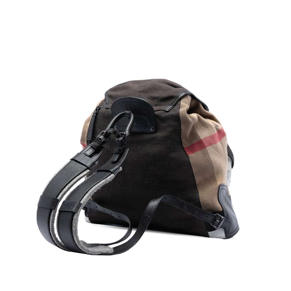 Burberry Mega Check Canvas Korbin Backpack Brown Very good condition - Back View