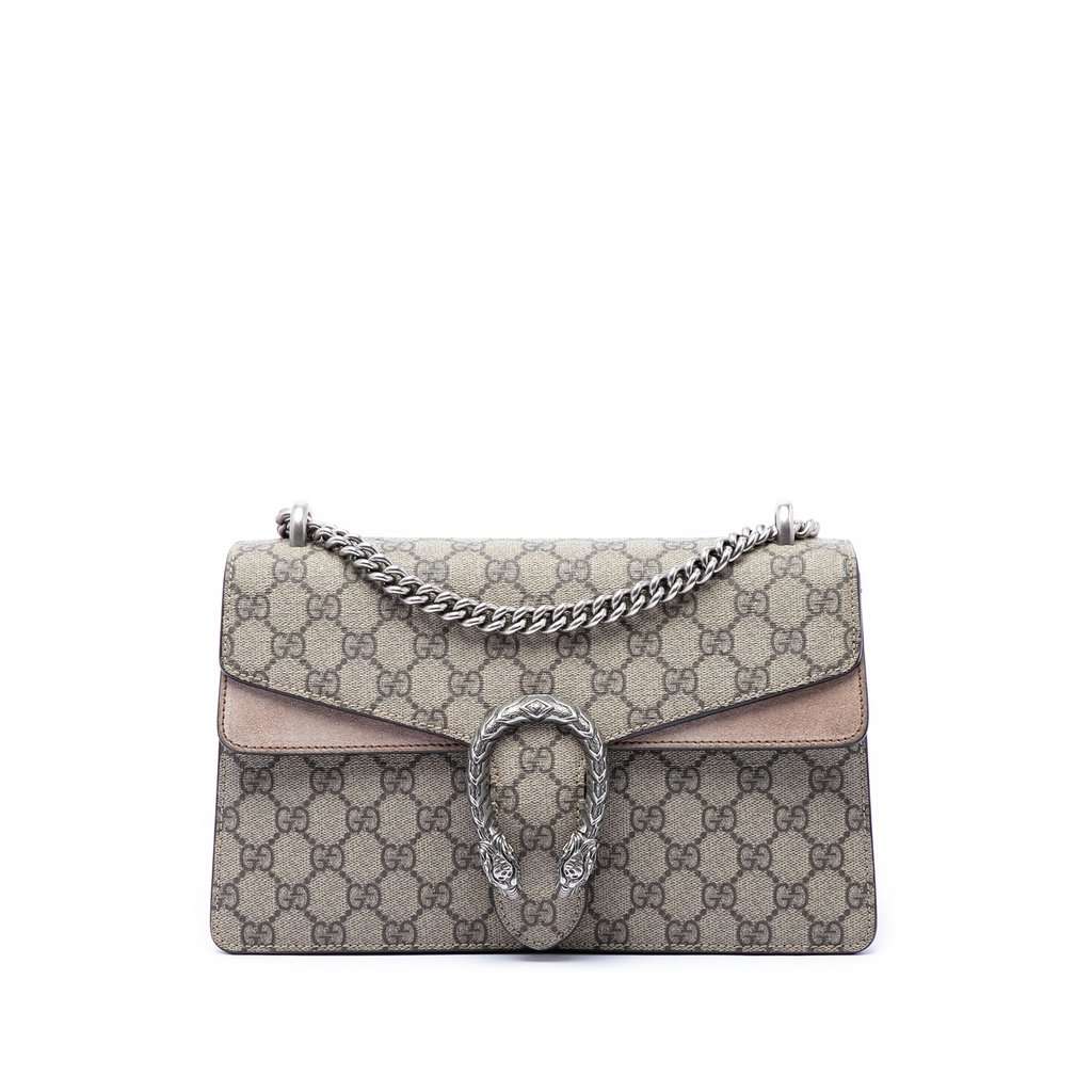 Gucci Medium GG Supreme Dionysus Shoulder Bag Beige Very good - Front View