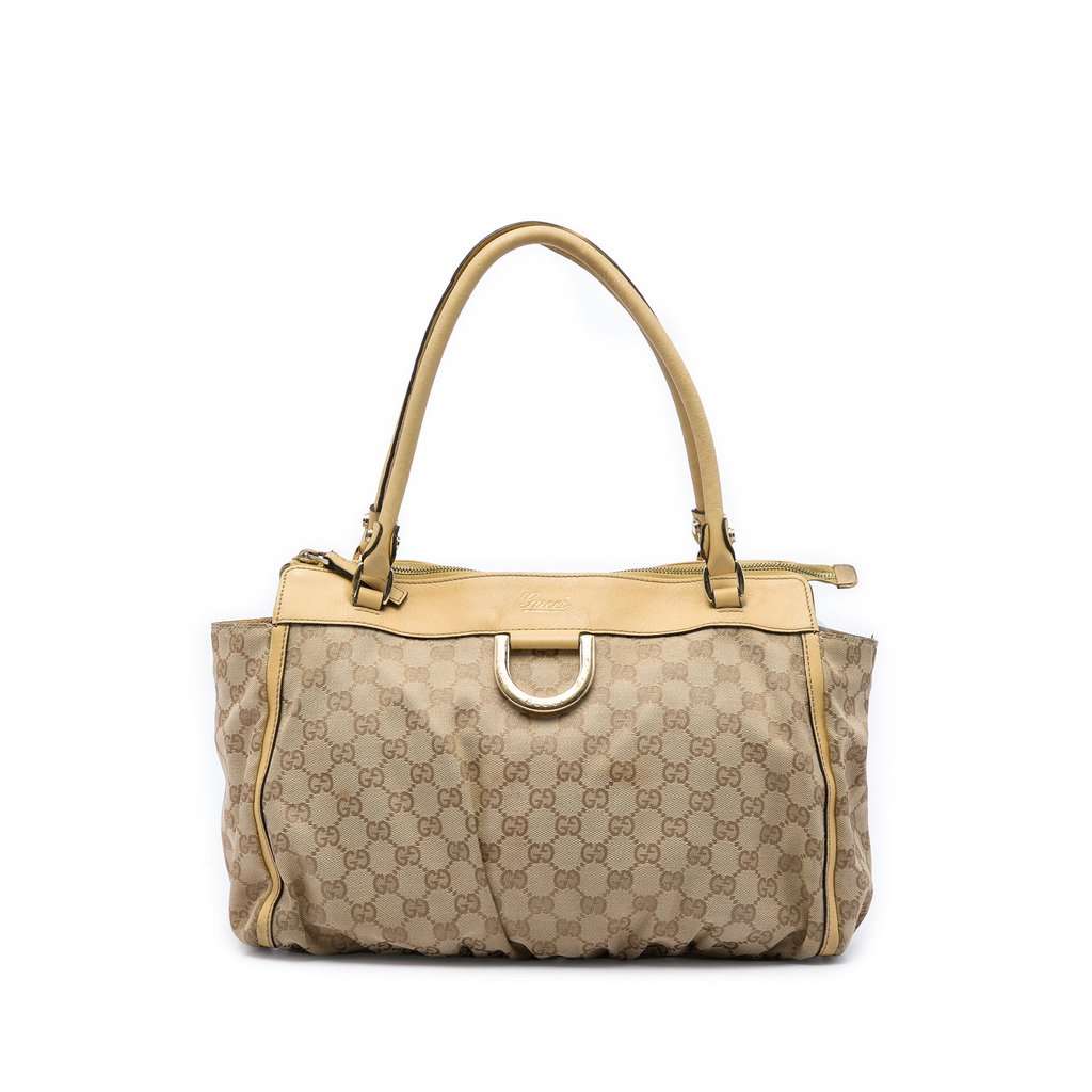 Gucci GG Canvas Abbey D Ring Tote Beige Good condition - Front View