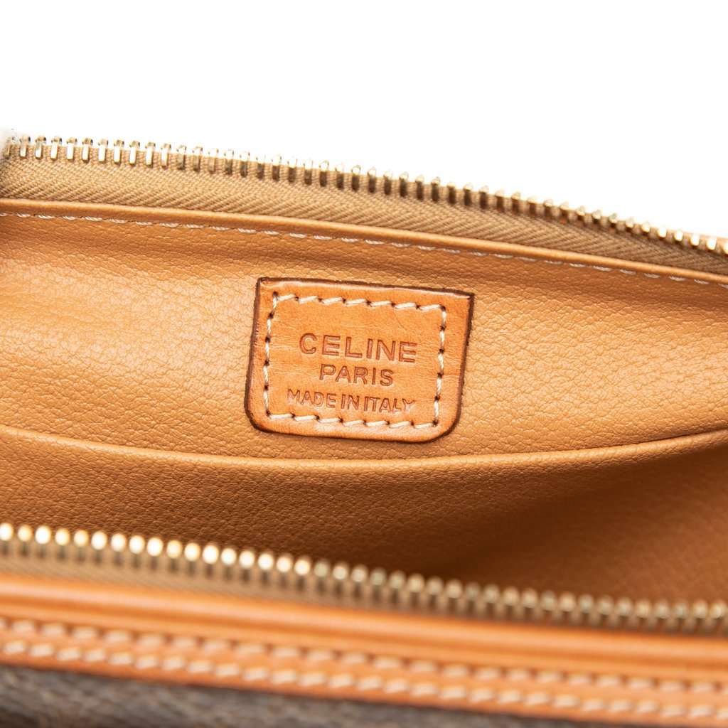 Celine Macadam Coated Canvas Pouch Brown Very good condition - Box View