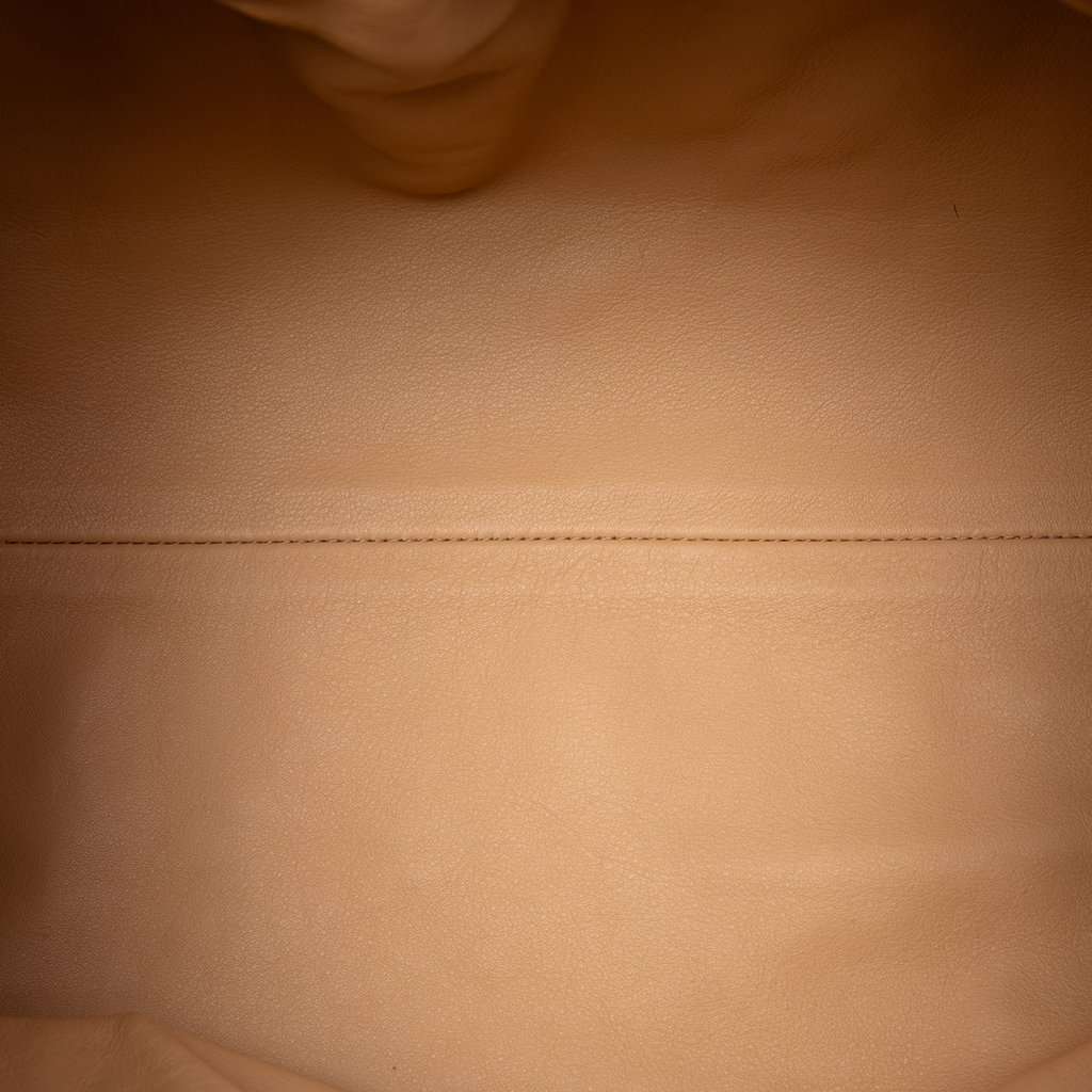 Bottega Veneta Lambskin The Pouch Brown Leather Very good - Model View
