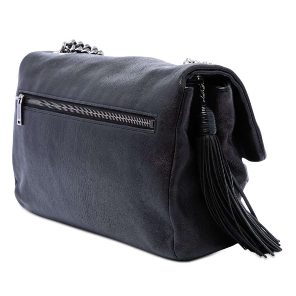 Saint Laurent Medium Sheepskin West Hollywood Crossbody Black Leather Very good - Back View