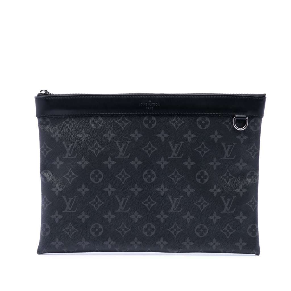 Louis Vuitton Monogram Eclipse Discovery Pochette GM Black Very good condition - Front View