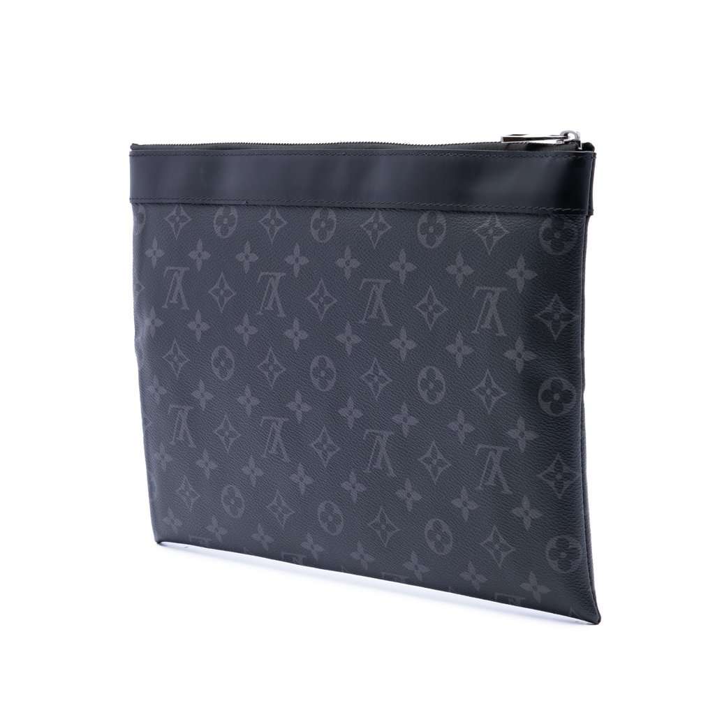Louis Vuitton Monogram Eclipse Discovery Pochette GM Black Very good condition - Back View