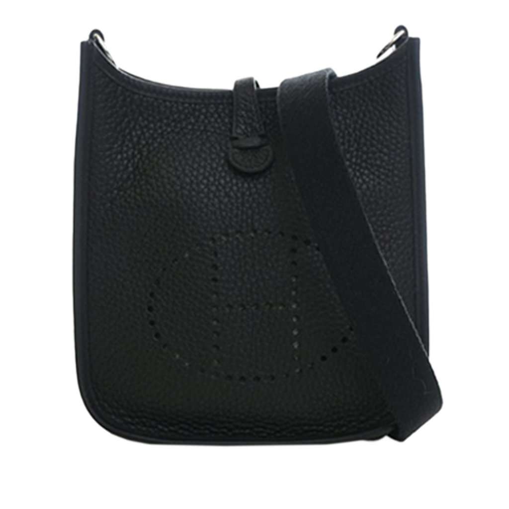 Hermès Clemence Evelyne 16 Amazone Black Leather Very good condition - Front View