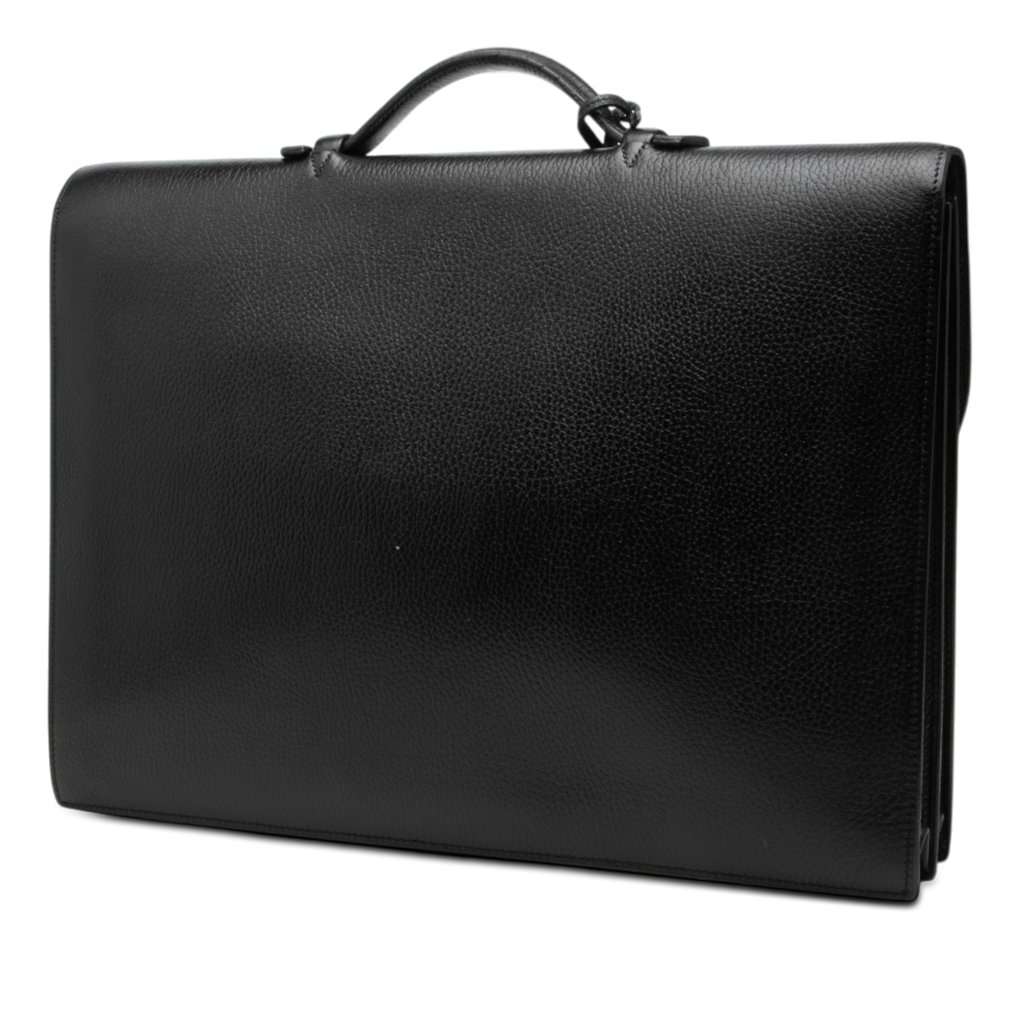 Hermès Togo Sac a Depeches 41 Black Leather Very good - Back View