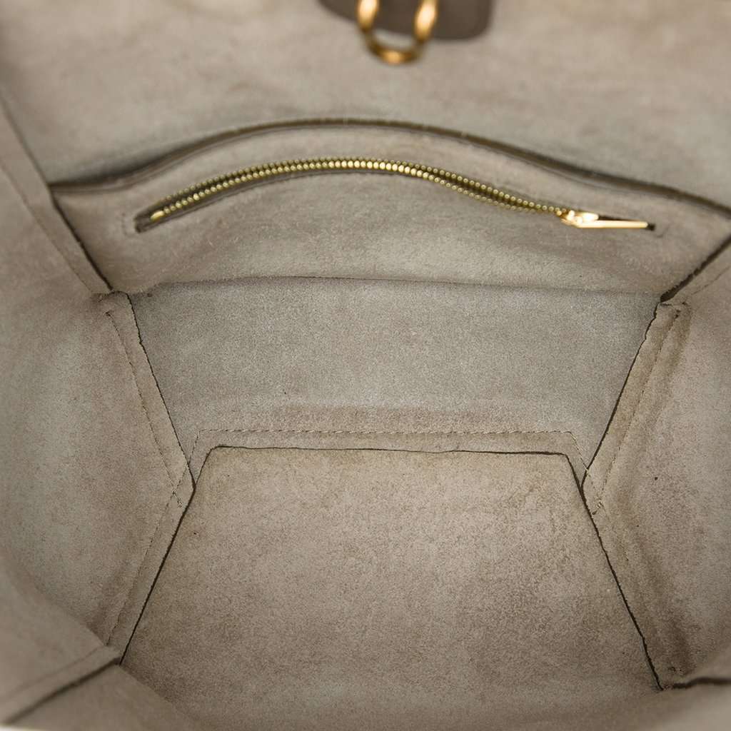 Celine Small Soft Grained Calfskin Seau Sangle Bucket Bag Brown Leather Very good - Model View