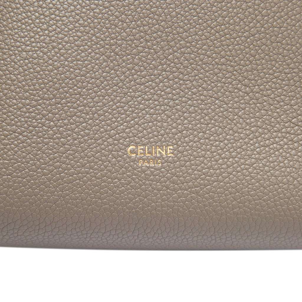 Celine Small Soft Grained Calfskin Seau Sangle Bucket Bag Brown Leather Very good - Box View
