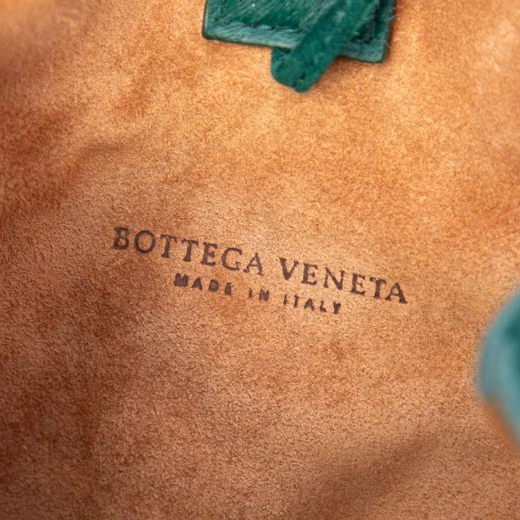 Bottega Veneta Small Pony Hair Drop Bucket Bag Green Very good - Box View