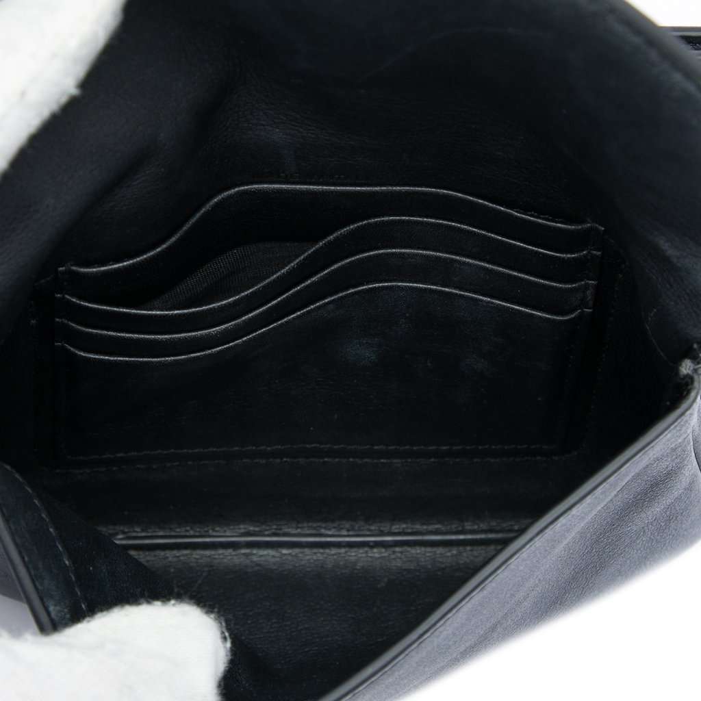 Saint Laurent Calfskin Monogram Tri Pocket Crossbody Black Leather Very good condition - Box View