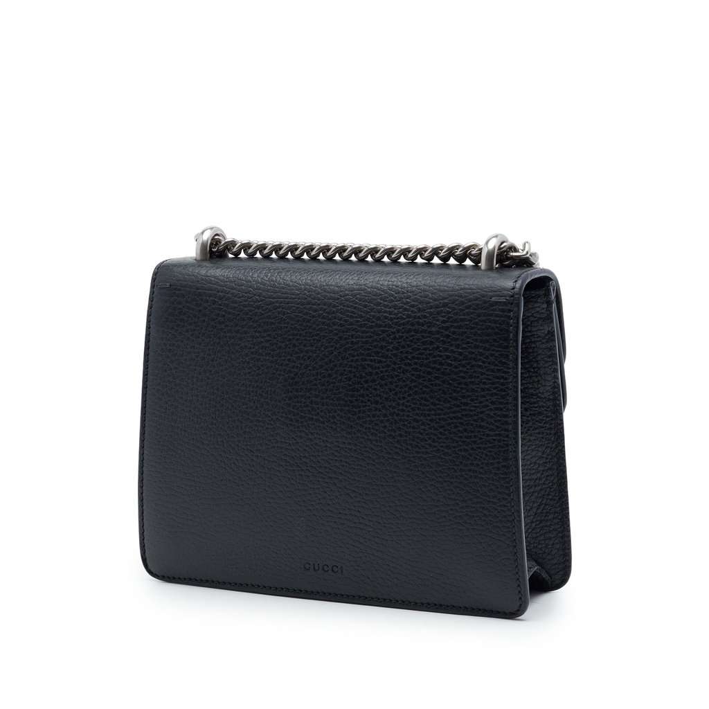 Gucci Small Calfskin Dionysus  Crossbody Black Leather Very good - Back View