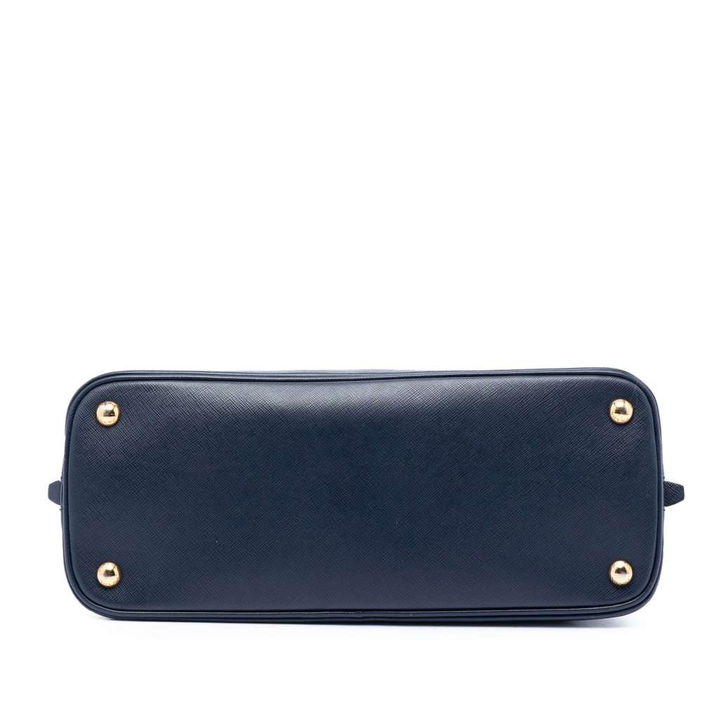 Prada Medium Saffiano Lux Promenade Satchel Blue Leather Very good condition - Inside View