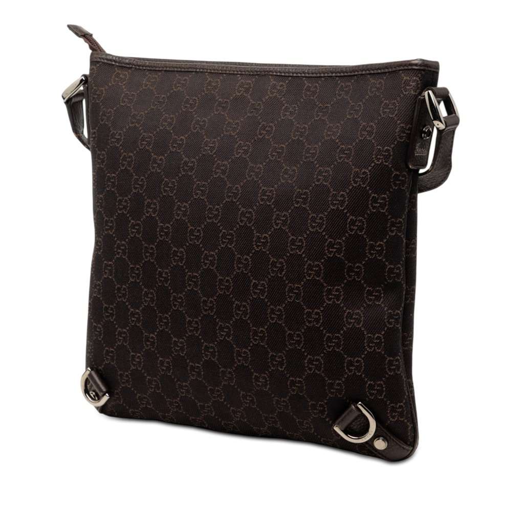 Gucci GG Denim Abbey D Ring Crossbody Brown Very good - Back View