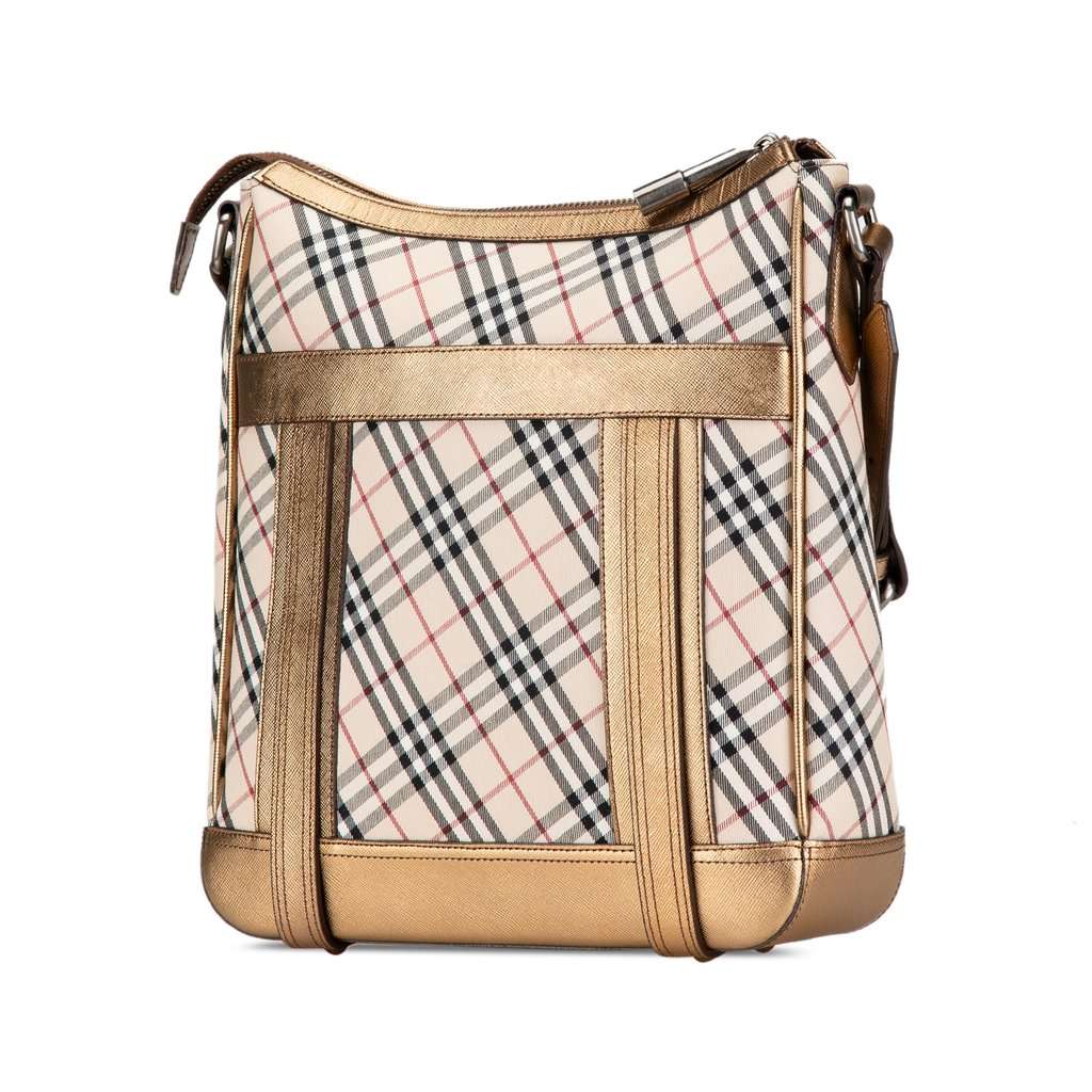 Burberry Nova Check Canvas Crossbody Beige Very good condition - Back View