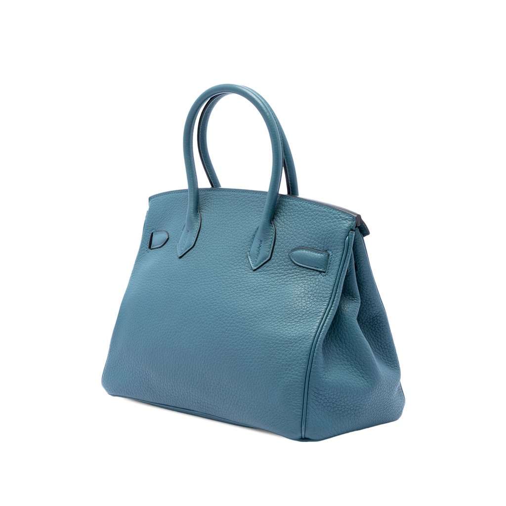 Hermès Togo Birkin Retourne 30 Blue Leather Very good - Back View