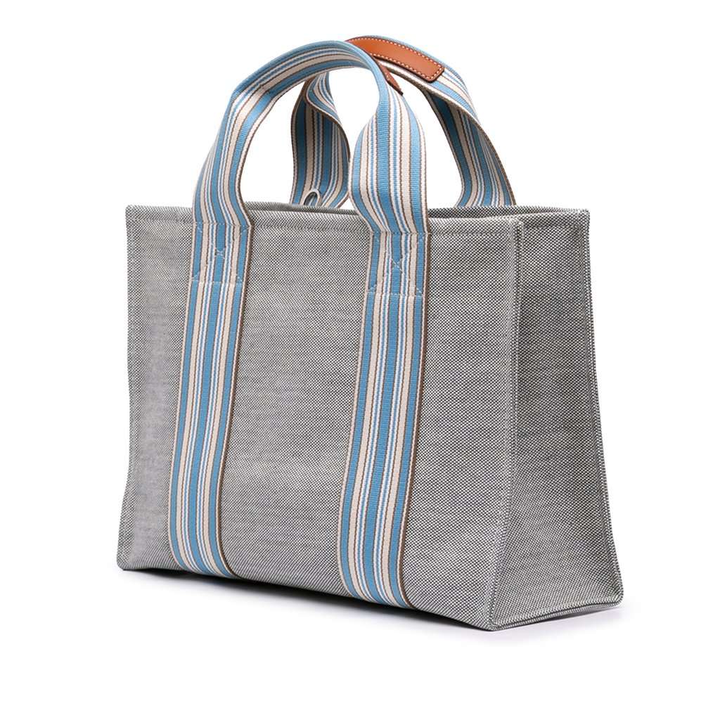Loro Piana Canvas The Suitcase Stripe Tote MultiColor Very good - Back View
