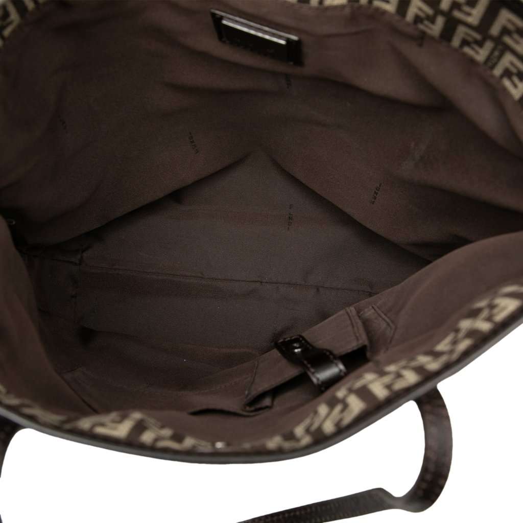 Fendi Zucchino Canvas Tote Brown Very good condition - Model View