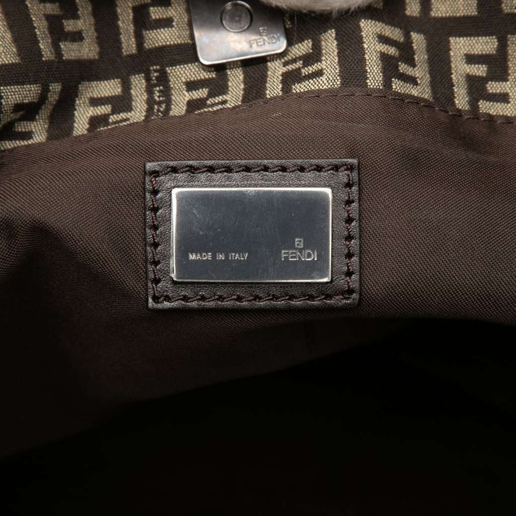 Fendi Zucchino Canvas Tote Brown Very good condition - Box View