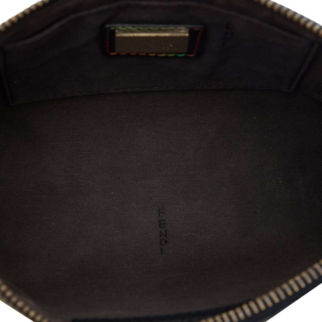 Fendi Multicolor Zucca Spalmati Chain Pochette Black Very good - Model View