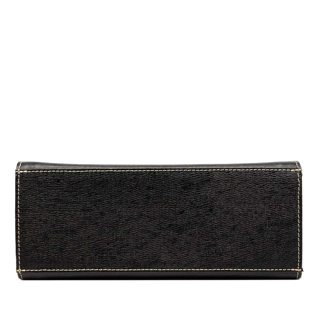 Burberry Textured and Soft Calfskin Top Handle Bag Black Leather Good condition - Inside View