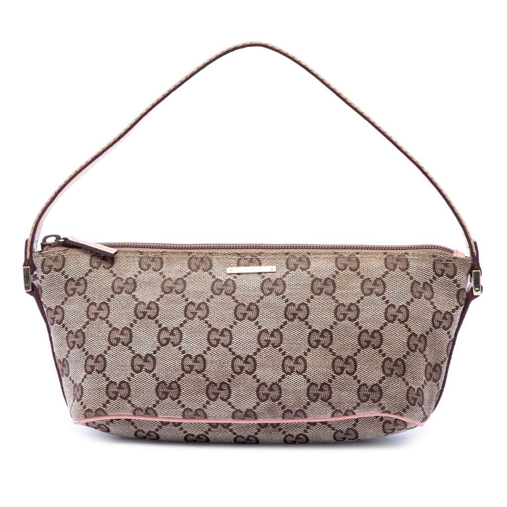 Gucci GG Canvas Web Boat Beige Very good - Front View
