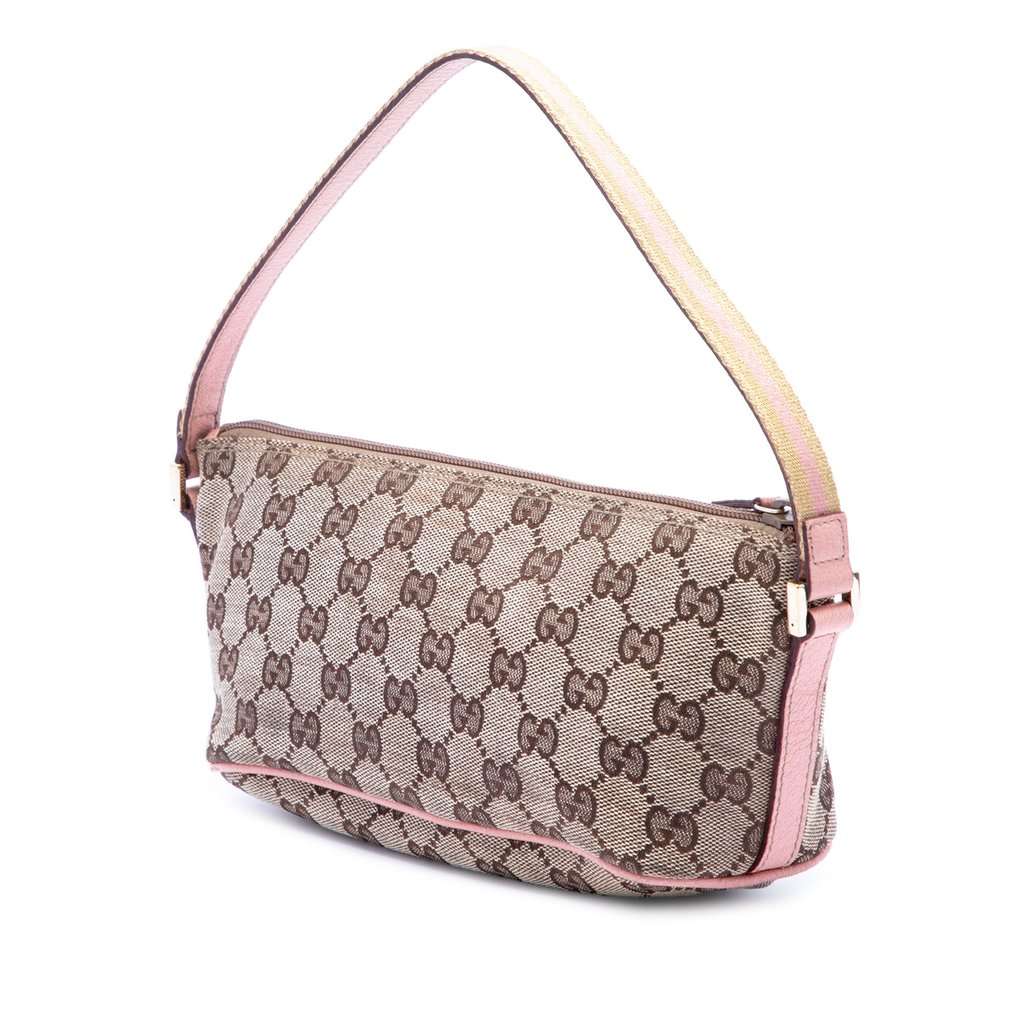 Gucci GG Canvas Web Boat Beige Very good - Back View