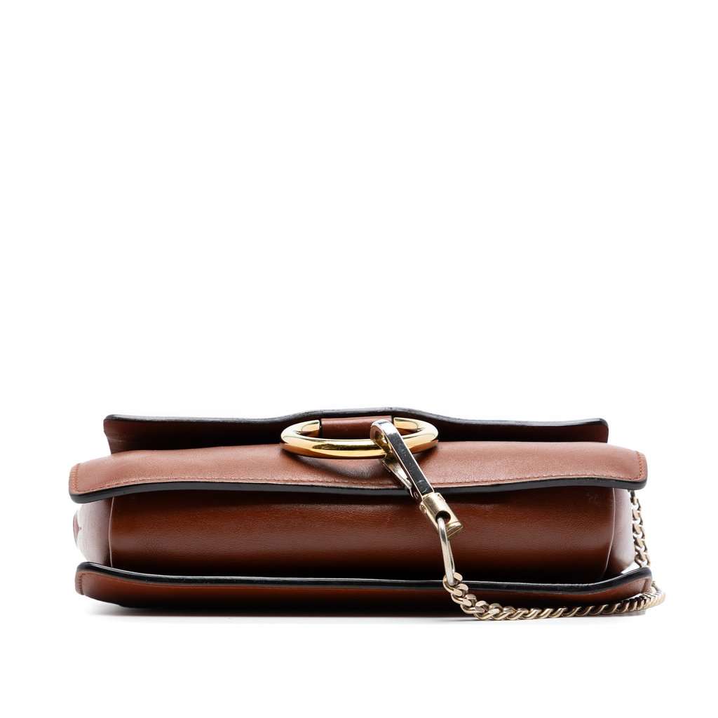 Chloé Small Suede and Calfskin Faye Crossbody Brown Leather Very good condition - Inside View