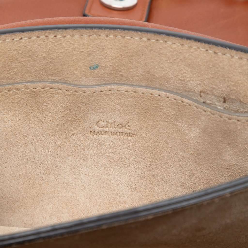 Chloé Small Suede and Calfskin Faye Crossbody Brown Leather Very good condition - Box View