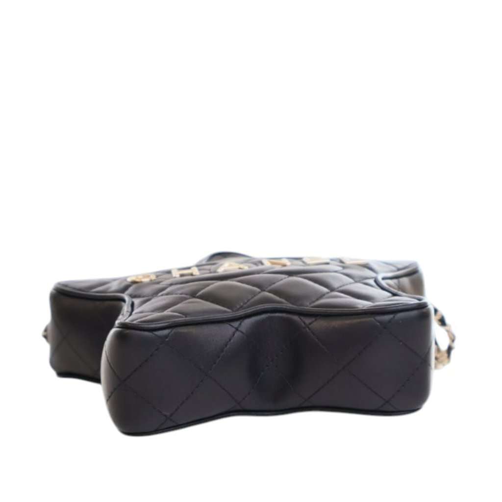 Chanel Quilted Lambskin Walk Of Fame Star Crossbody Black Leather Very good - Inside View