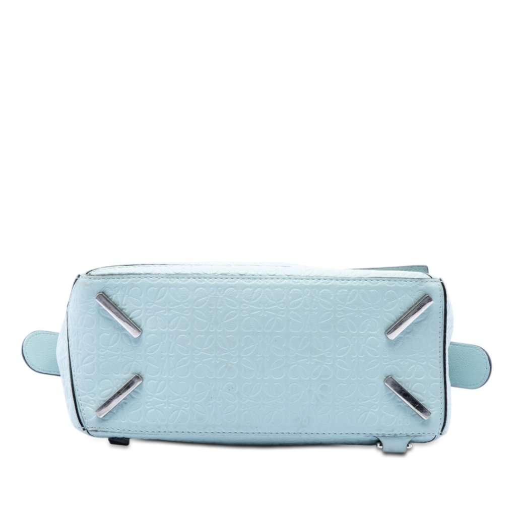 Loewe Small Anagram Embossed Calfskin Puzzle Satchel Blue Leather Very good condition - Inside View
