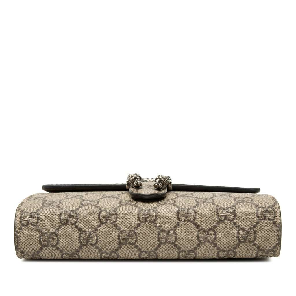 Gucci GG Supreme Dionysus Wallet on Chain Beige Very good condition - Inside View
