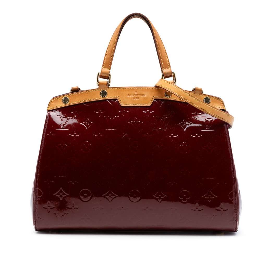 Louis Vuitton Monogram Vernis Brea MM Red Leather Very good - Front View