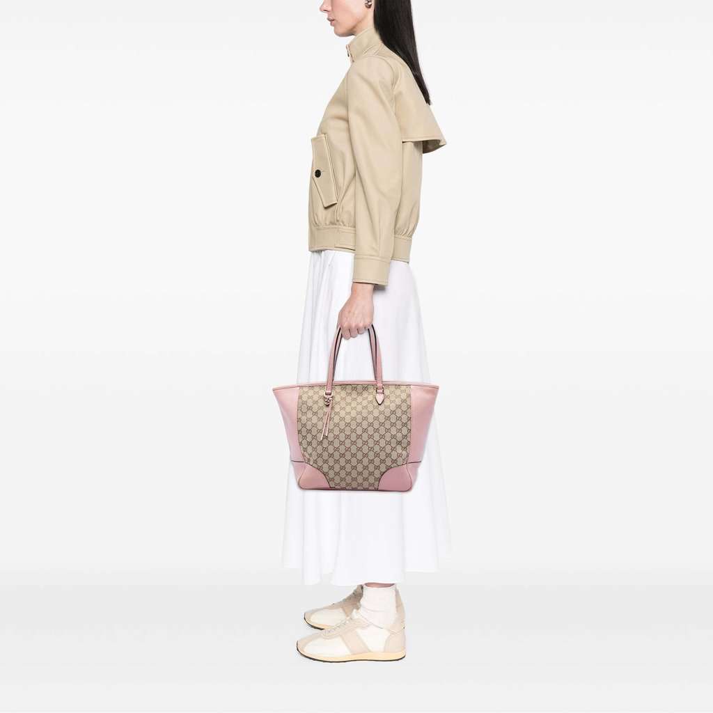 Gucci GG Canvas Bree Zippered Tote Beige Very good - Box View