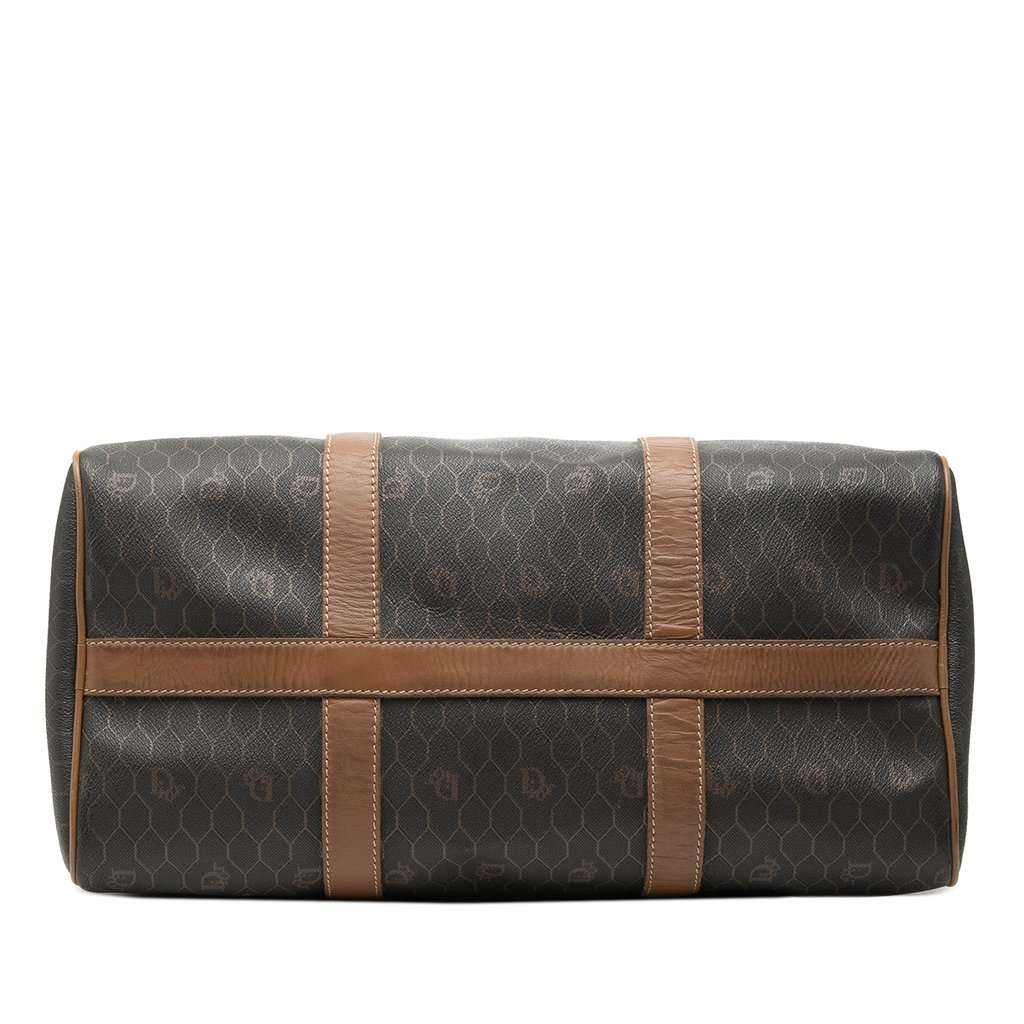 Dior Honeycomb Coated Canvas Boston Bag Black Good - Inside View