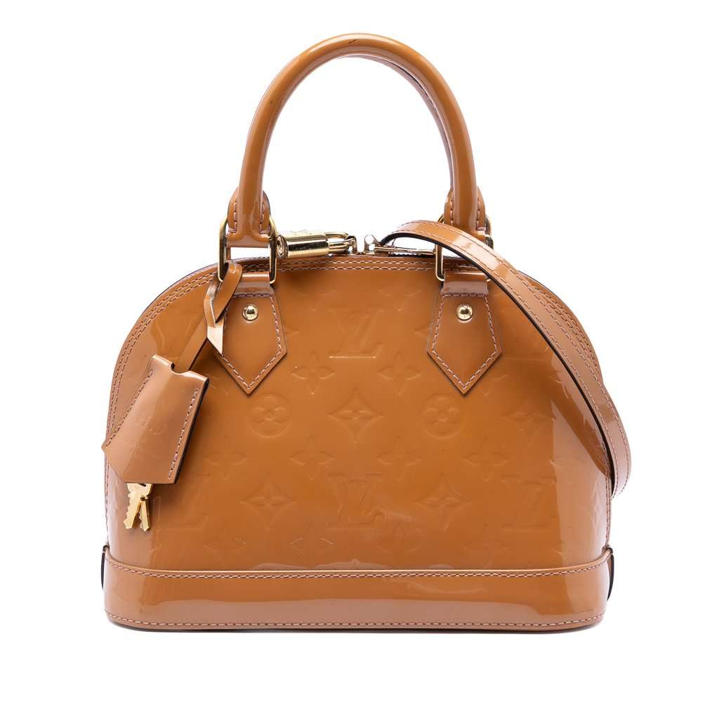 Louis Vuitton Monogram Vernis Alma BB Brown Leather Very good - Front View