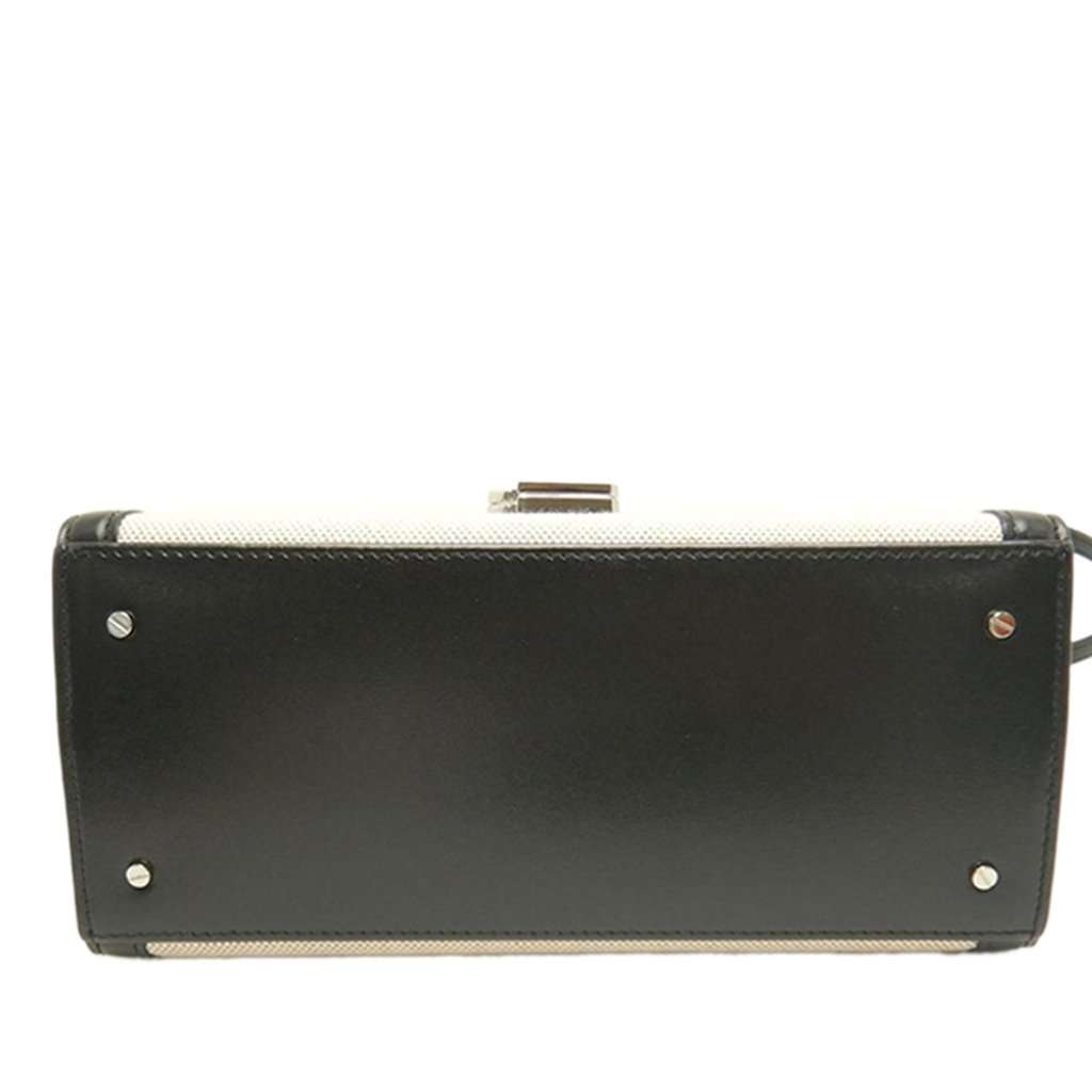 Saint Laurent Medium Canvas Cassandra Top Handle Bag Beige Very good condition - Inside View
