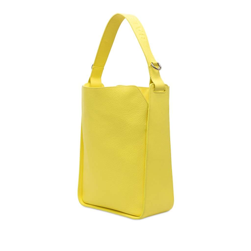 Balenciaga Small Pebbled Calfskin Tool 2.0 North South Tote Yellow Leather Very good condition - Back View