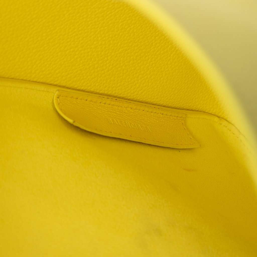 Balenciaga Small Pebbled Calfskin Tool 2.0 North South Tote Yellow Leather Very good condition - Box View
